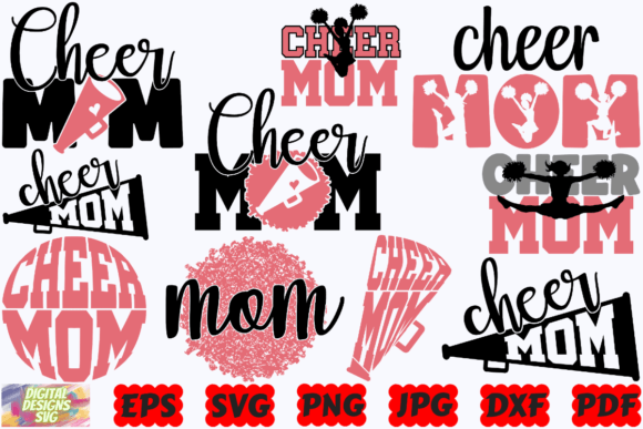 Cheer Mom SVG Graphics for Crafts