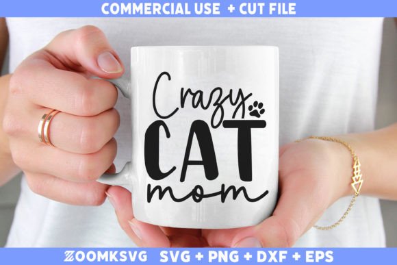 Crazy Cat Mom SVG: Graphics for Crafts & Branding