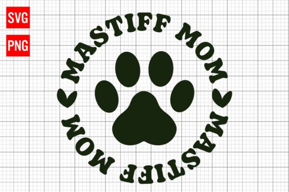 Mastiff Mom SVG: Graphics for Crafts