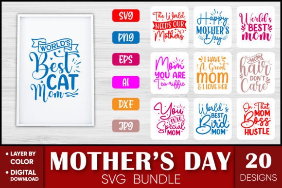 Mom Svg Bundle for Graphics and Crafts