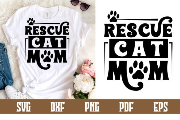 Rescue Cat Mom Svg: Crafts & Graphics