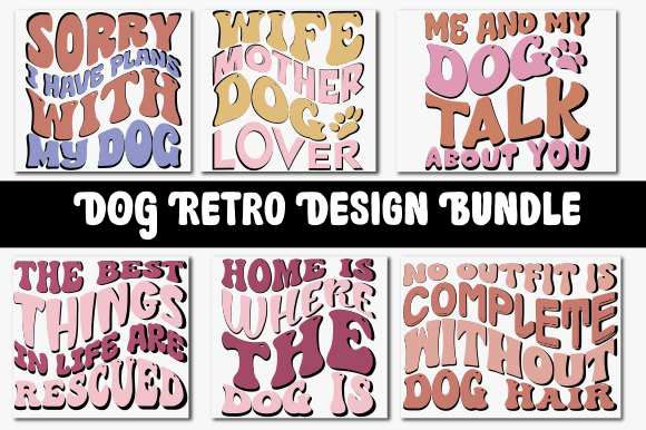 Retro Dog Mom SVG Bundle: Graphics for Crafts